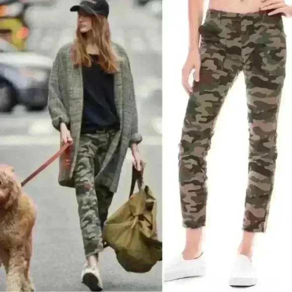 Nili Lotan Jenna Pants Coyote Brown Camouflage Size 4 - Picture 14 of 14